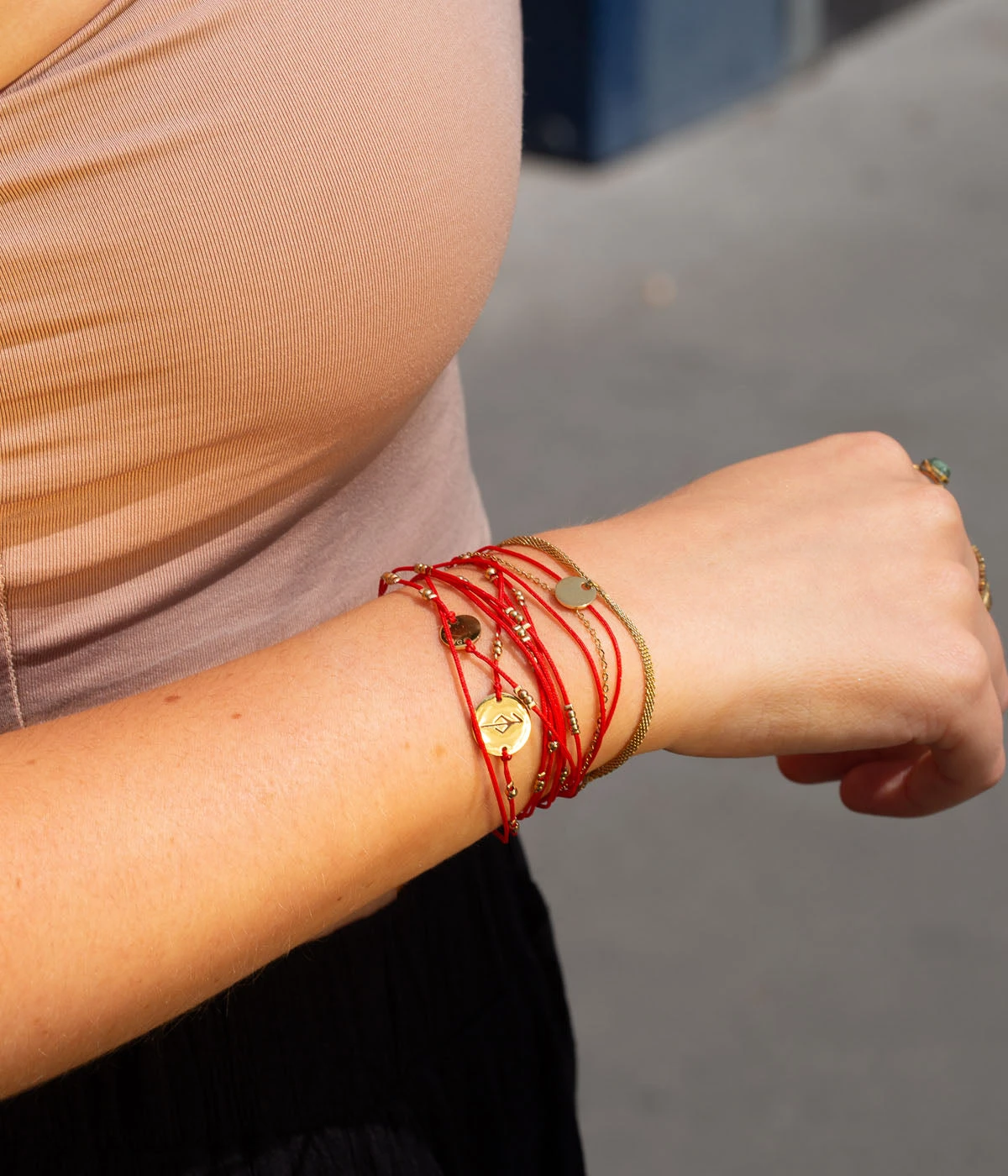 Bracelet Be Happy (Acier DorĂ©) â Image 2