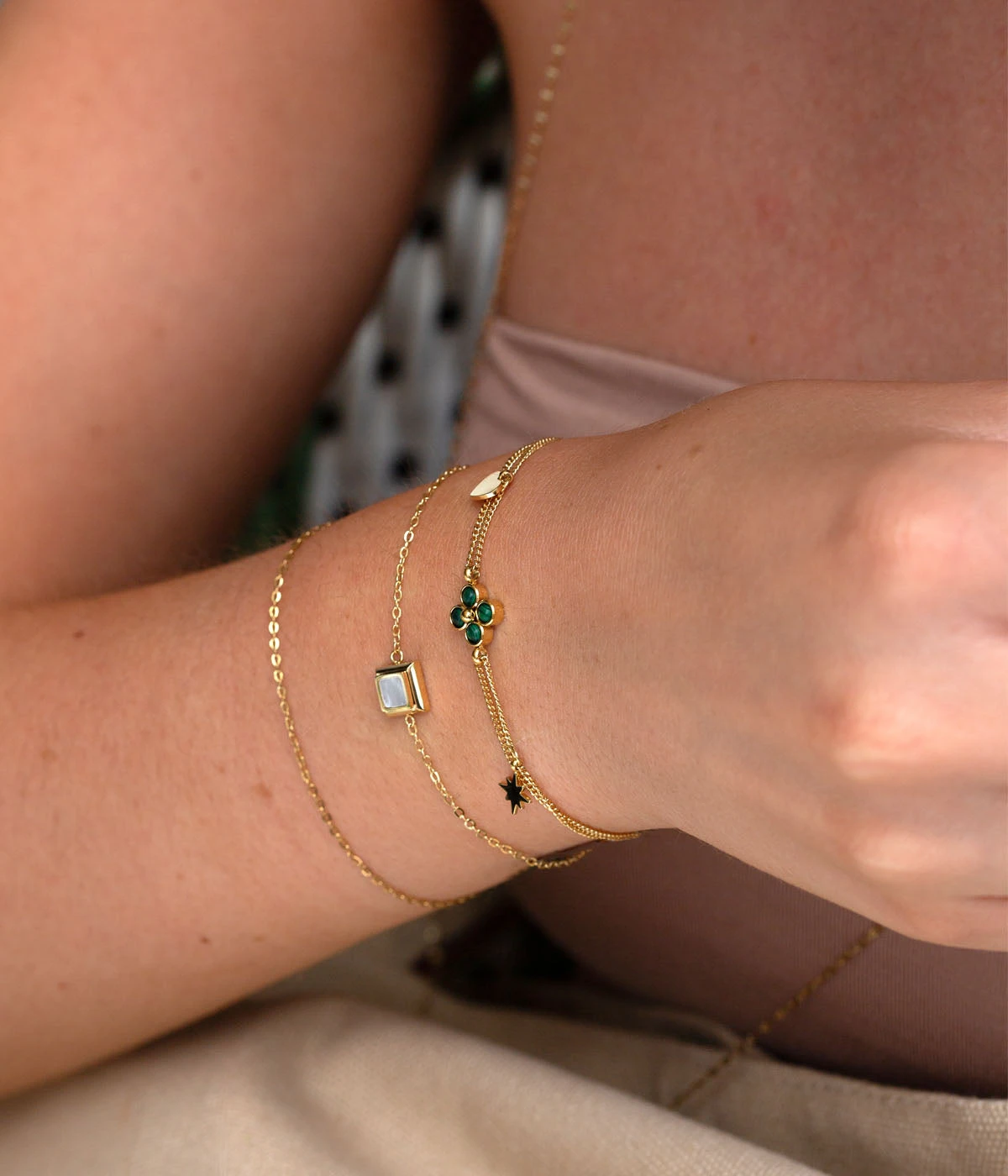 Bracelet Tania (Acier Doré) – Image 2