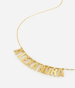 Collier Lettre Personnalisable (Acier Doré)