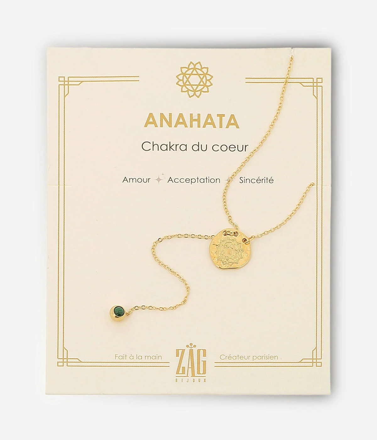Collier Anahata (Acier Doré) – Image 2