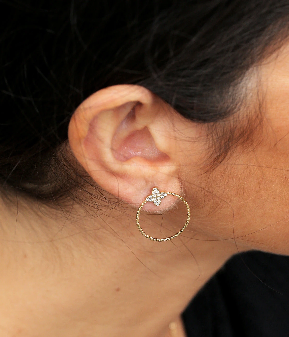 Boucles D'oreilles Jos (Acier DorĂ©) â Image 2