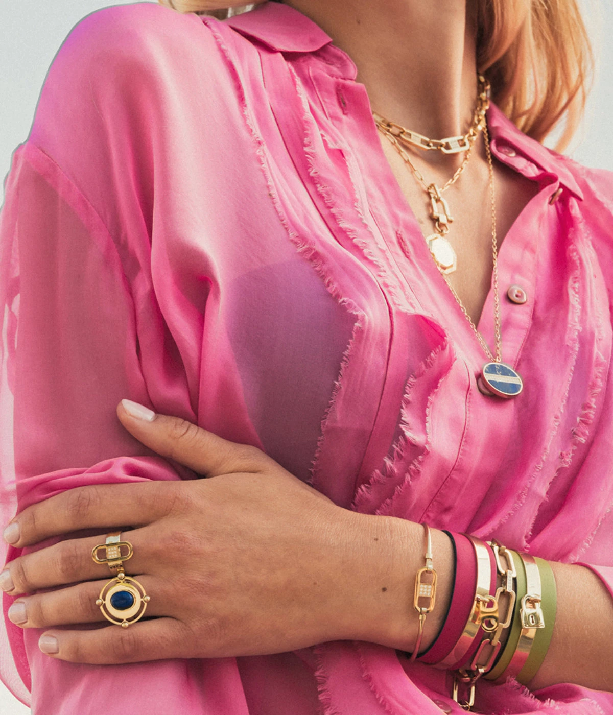 Collier Délia (Acier Doré) – Image 3