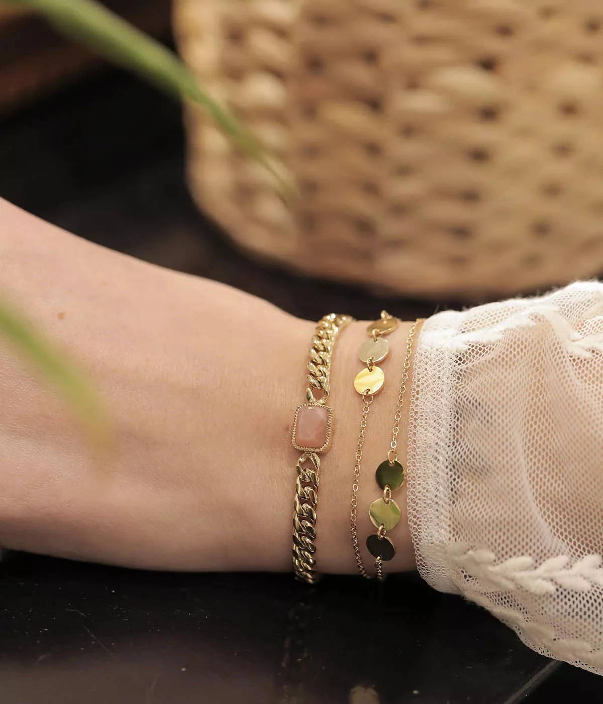 Bracelet Ulysse (Acier DorĂ©) â Image 3