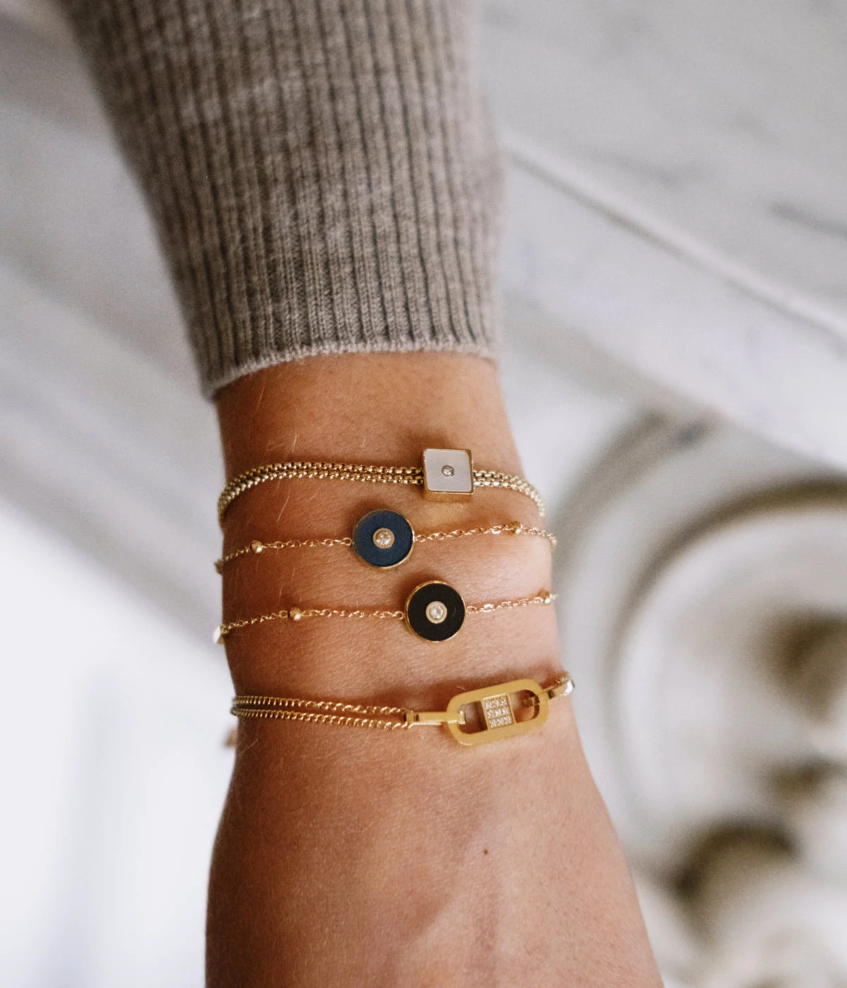 Bracelet Daisy (Acier DorĂ©) â Image 2