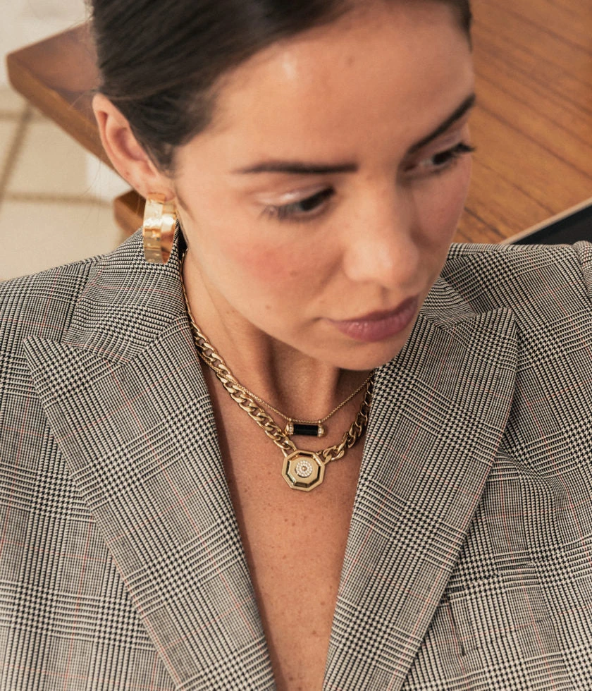 Collier Leïla (Acier Doré) – Image 2