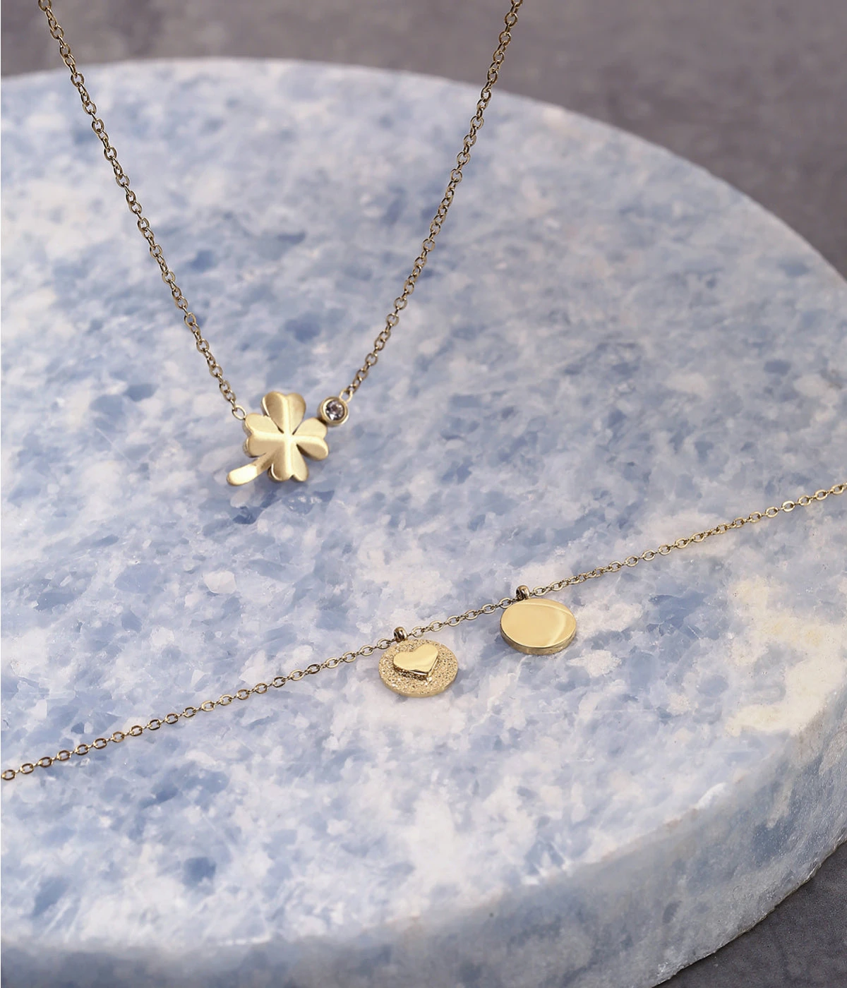 Collier Trébol (Acier Doré) – Image 3