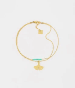 Chaîne De Cheville Gingko (Acier Doré)