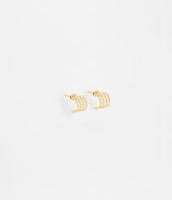 Boucles D'oreilles Strike (Acier Doré)