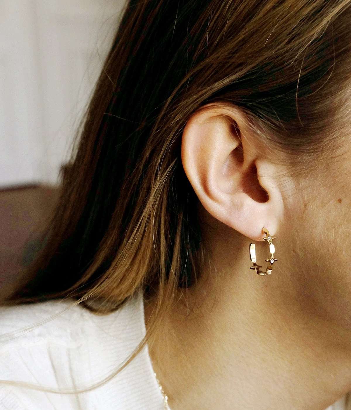 Boucles D'oreilles Scarlett (Acier DorĂ©) â Image 3