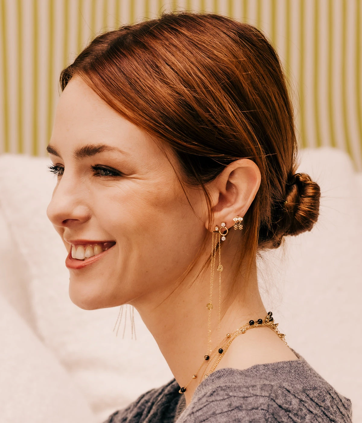 Boucles D'oreilles Festiva (Acier DorĂ©) â Image 2