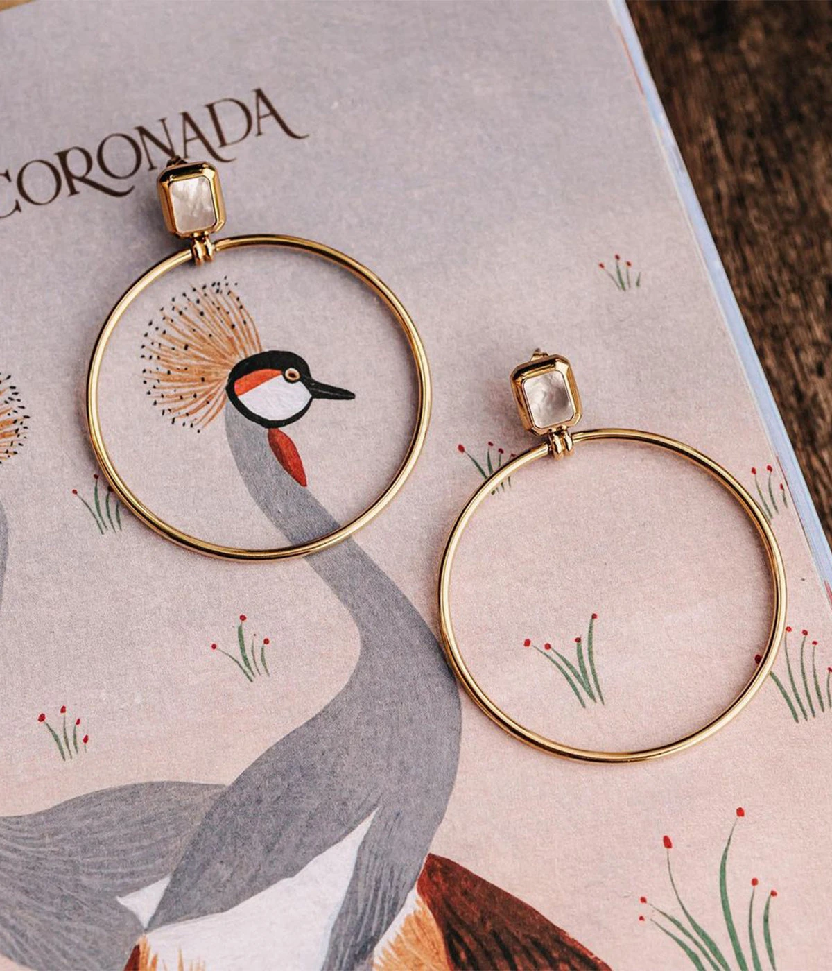 Boucles D'oreilles Omonia (Acier DorĂ©) â Image 3