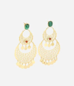 Boucles D'oreilles Esmeralda (Acier Doré)