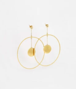Boucles D'oreilles Giu (Acier Doré)