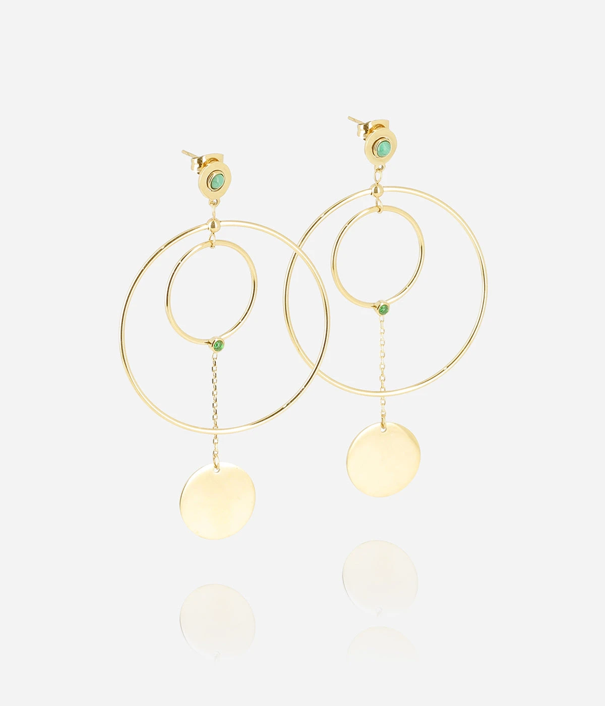 Boucles D'oreilles Gloria (Acier Doré)