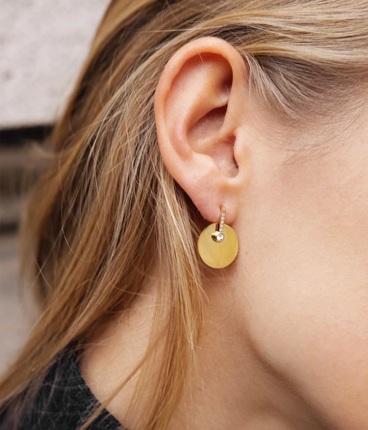 Boucles D'oreilles Anya (Acier Doré) – Image 2