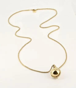 Sautoir Globe (Acier Doré)