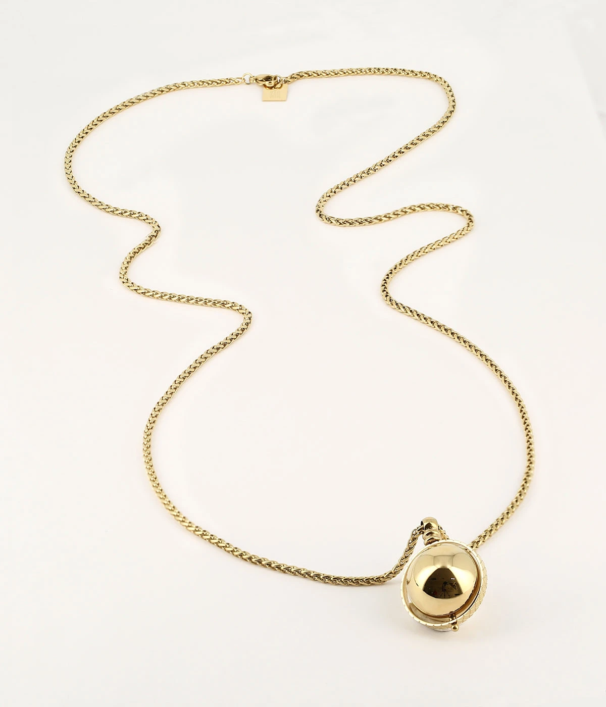 Sautoir Globe (Acier Doré)