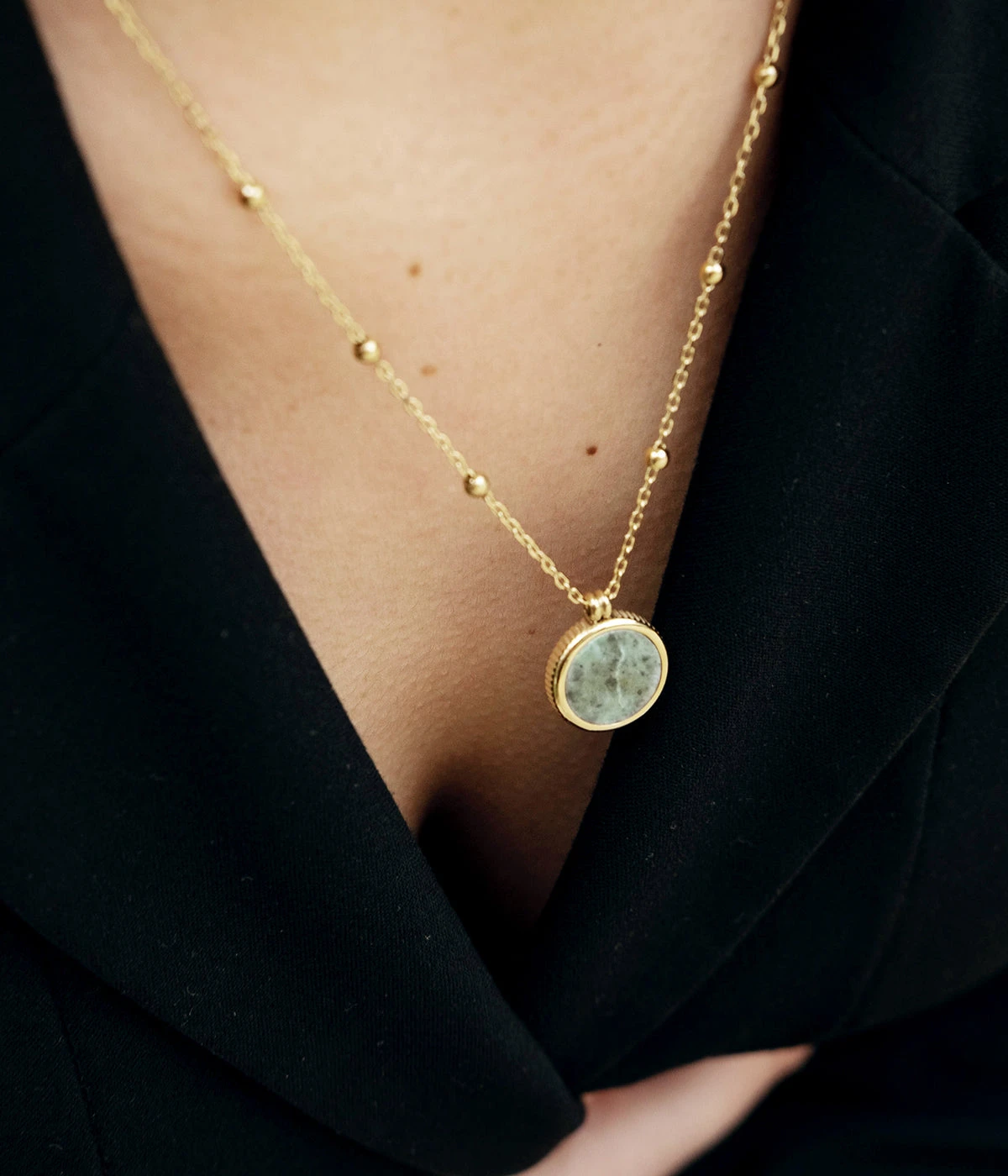 Collier Pearl (Acier DorĂ©) â Image 2