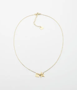 Collier Lucky Square (Acier Doré)