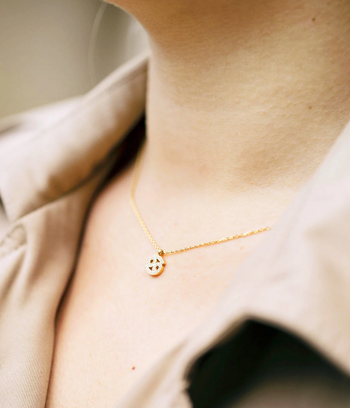 Collier Cancer (Acier DorĂ©) â Image 2