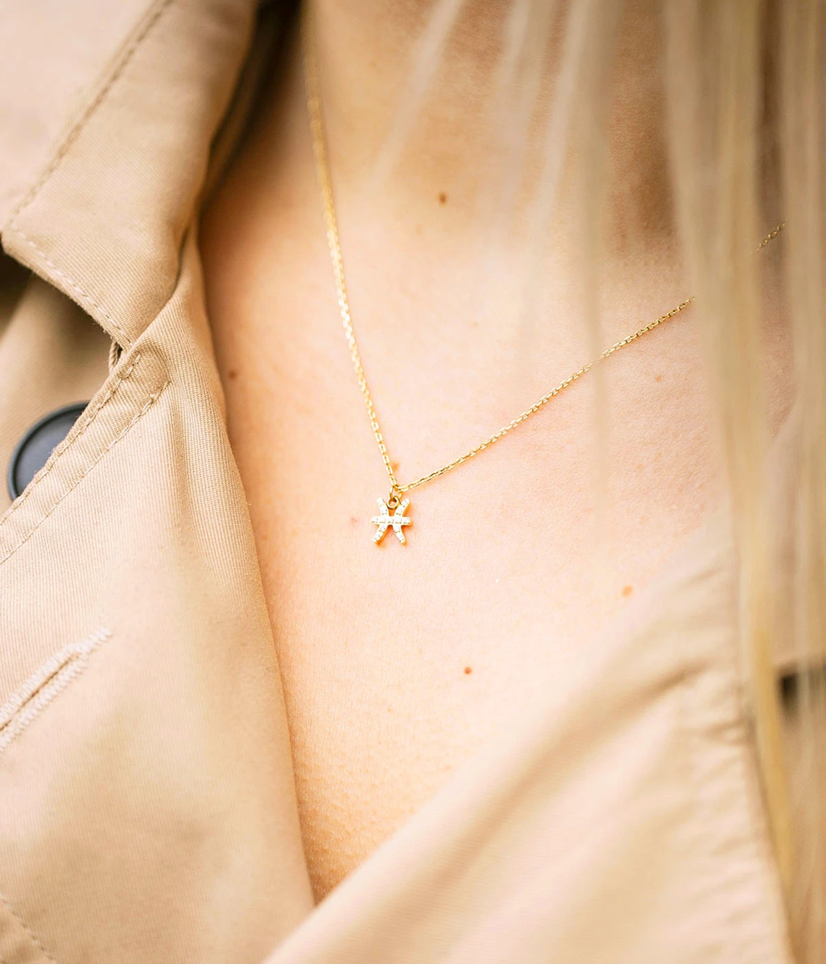 Collier Pisces (Acier DorĂ©) â Image 2