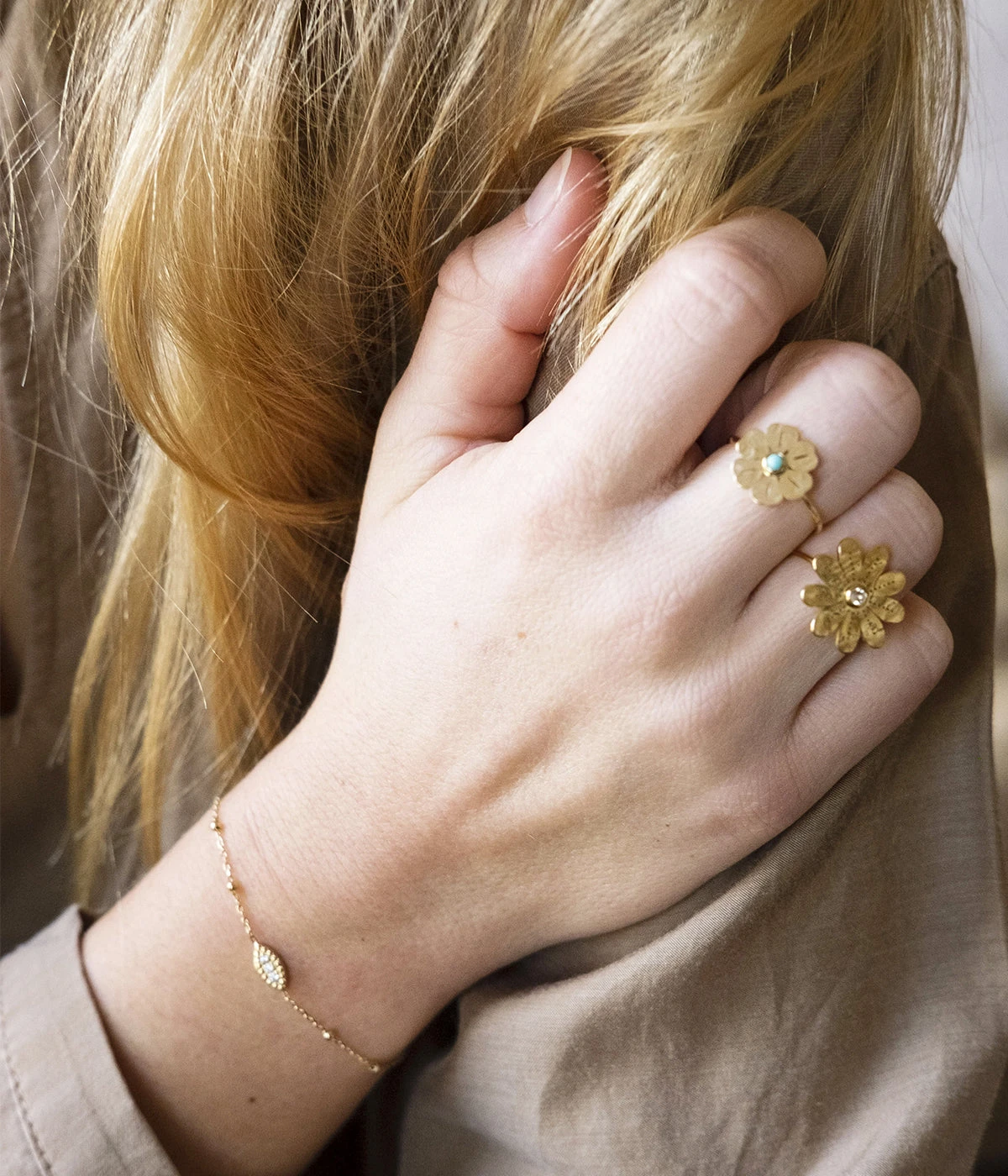 Bague Blomst (Acier DorĂ©) â Image 2