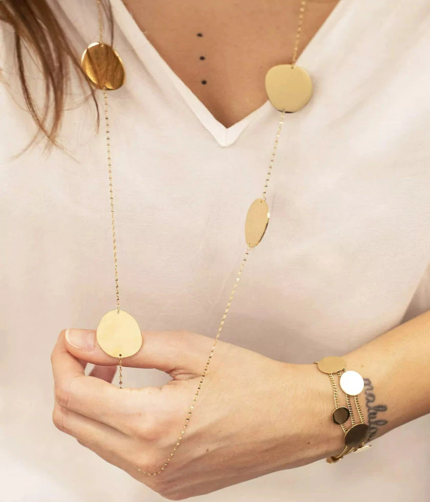 Sautoir Alpha (Acier DorĂ©) â Image 2