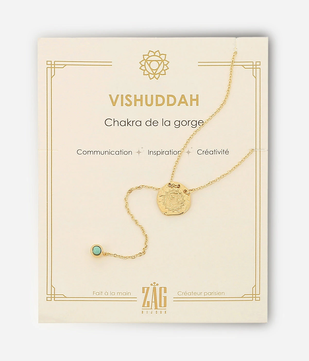 Collier Vishuddah (Acier DorĂ©) â Image 2