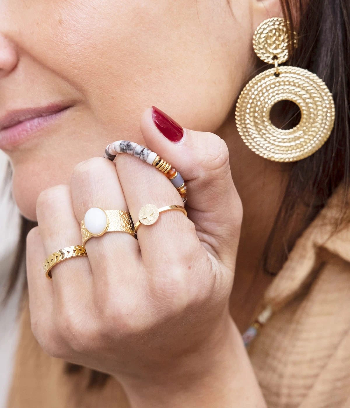 Bague Buzios (Acier Doré) – Image 2