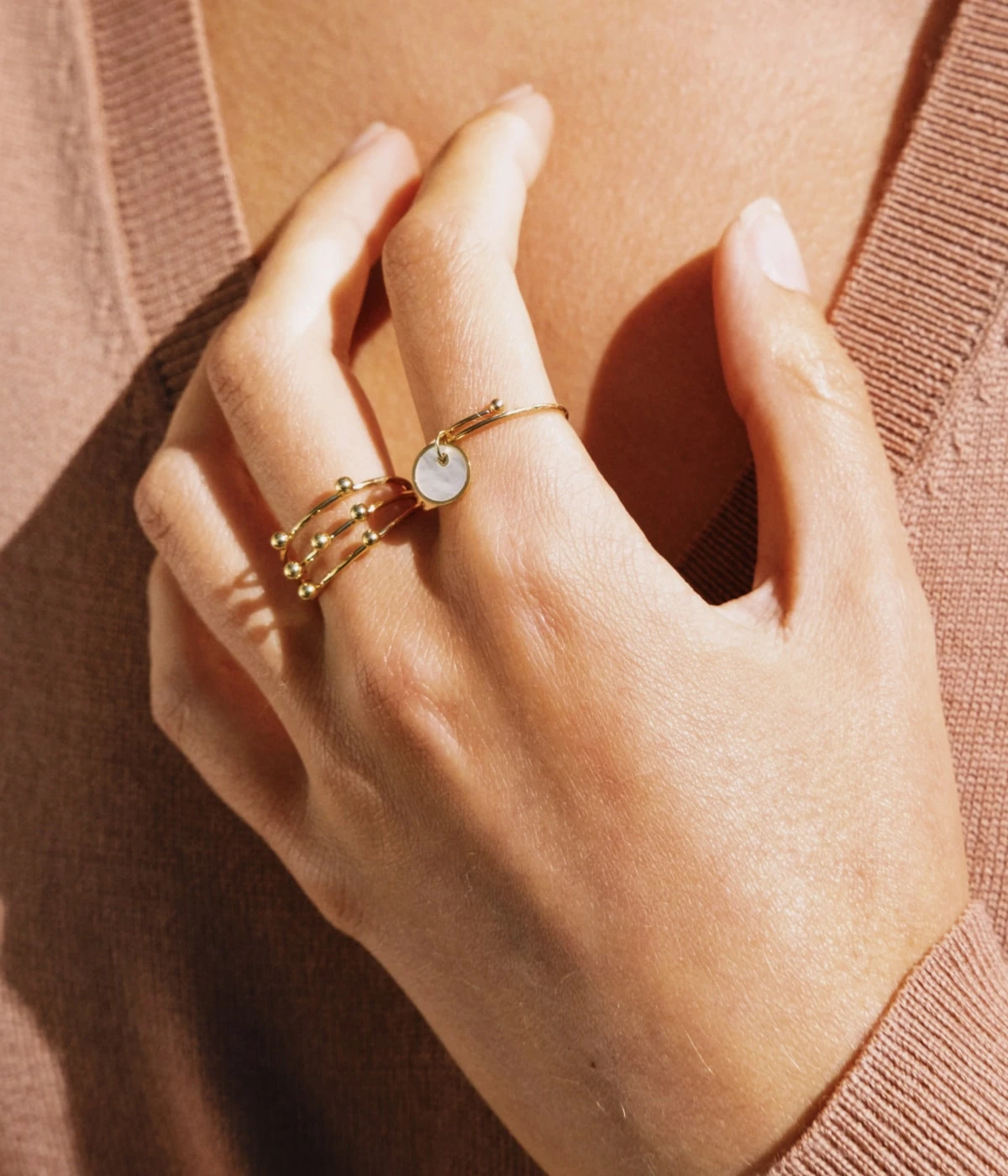 Bague Cachou (Acier Doré) – Image 2