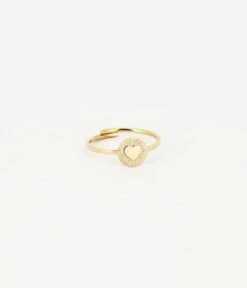 Bague CĆur (Acier DorĂ©)