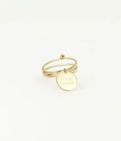 Bague Good Karma (Acier Doré)