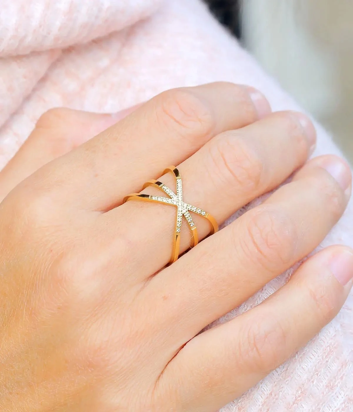 Bague OCTOBREROSE (Acier DorĂ©) â Image 2