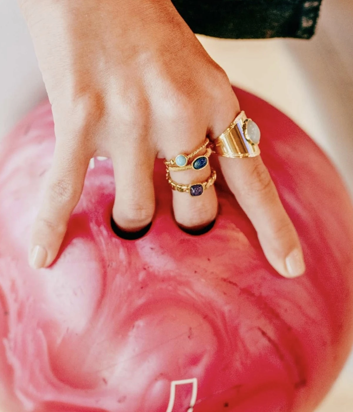 Bague Spoutnik (Acier DorĂ©) â Image 4