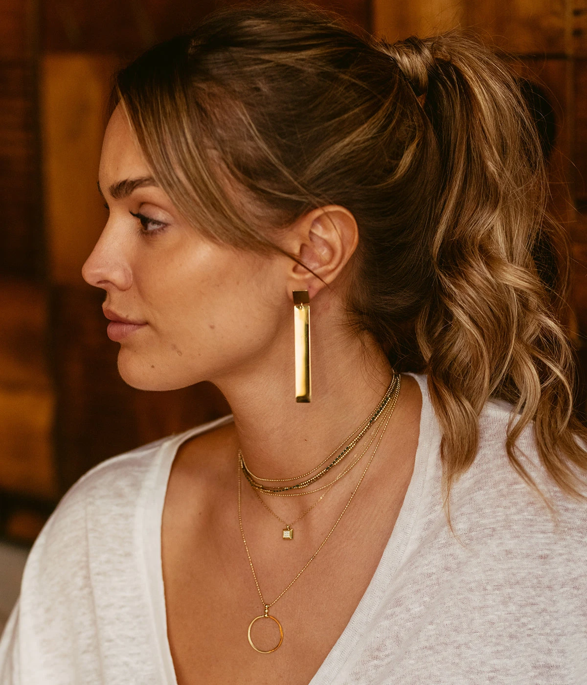 Collier Honoré (Acier Doré) – Image 2