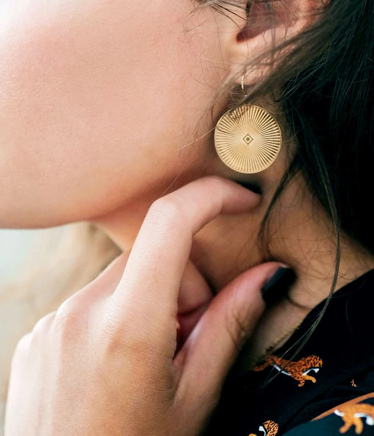 Boucles D'oreilles Ali (Acier DorĂ©) â Image 3