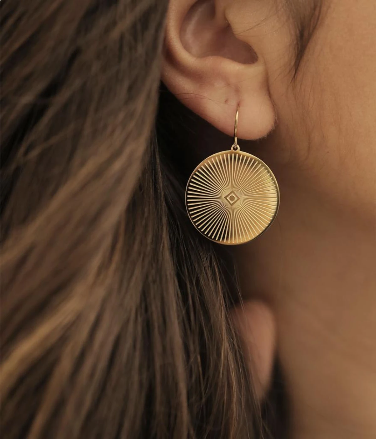 Boucles D'oreilles Ali (Acier DorĂ©) â Image 2