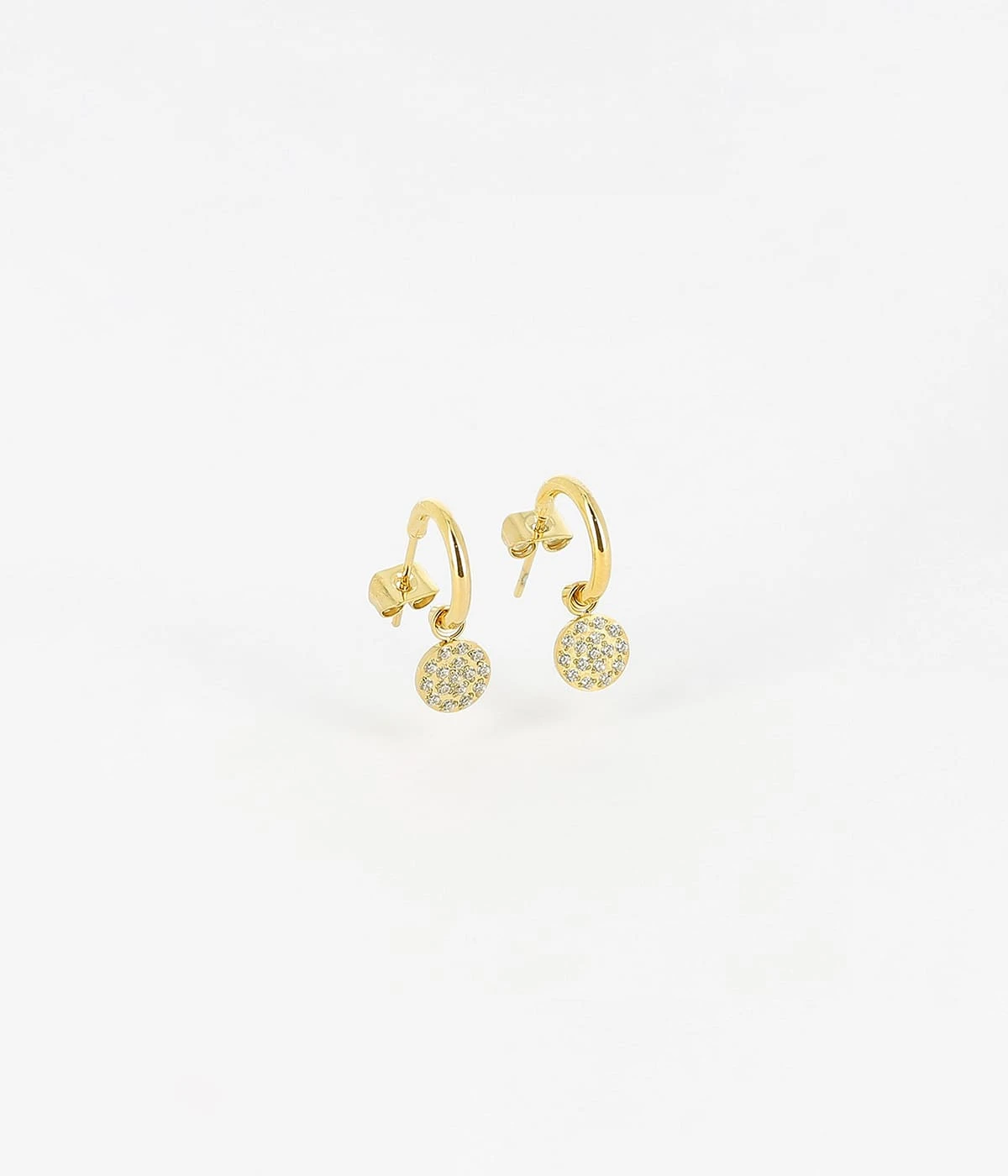 Boucles D'oreilles Créoles Choupette (Acier Doré)