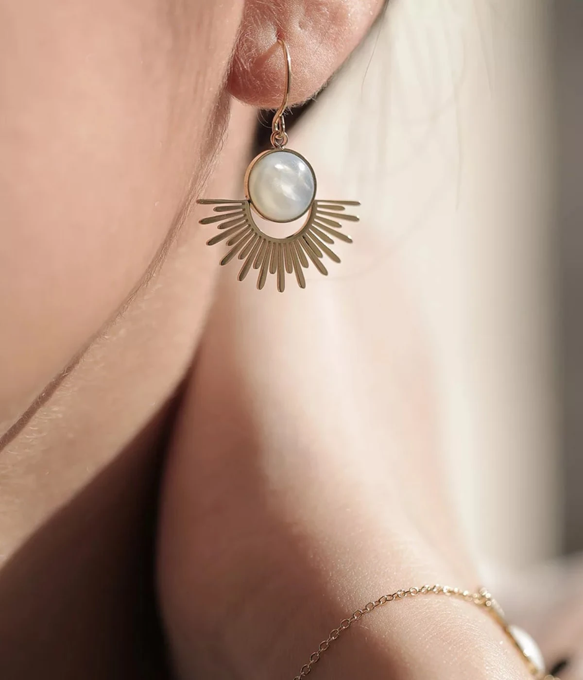 Boucles D'oreilles Cytisus (Acier DorĂ©) â Image 2