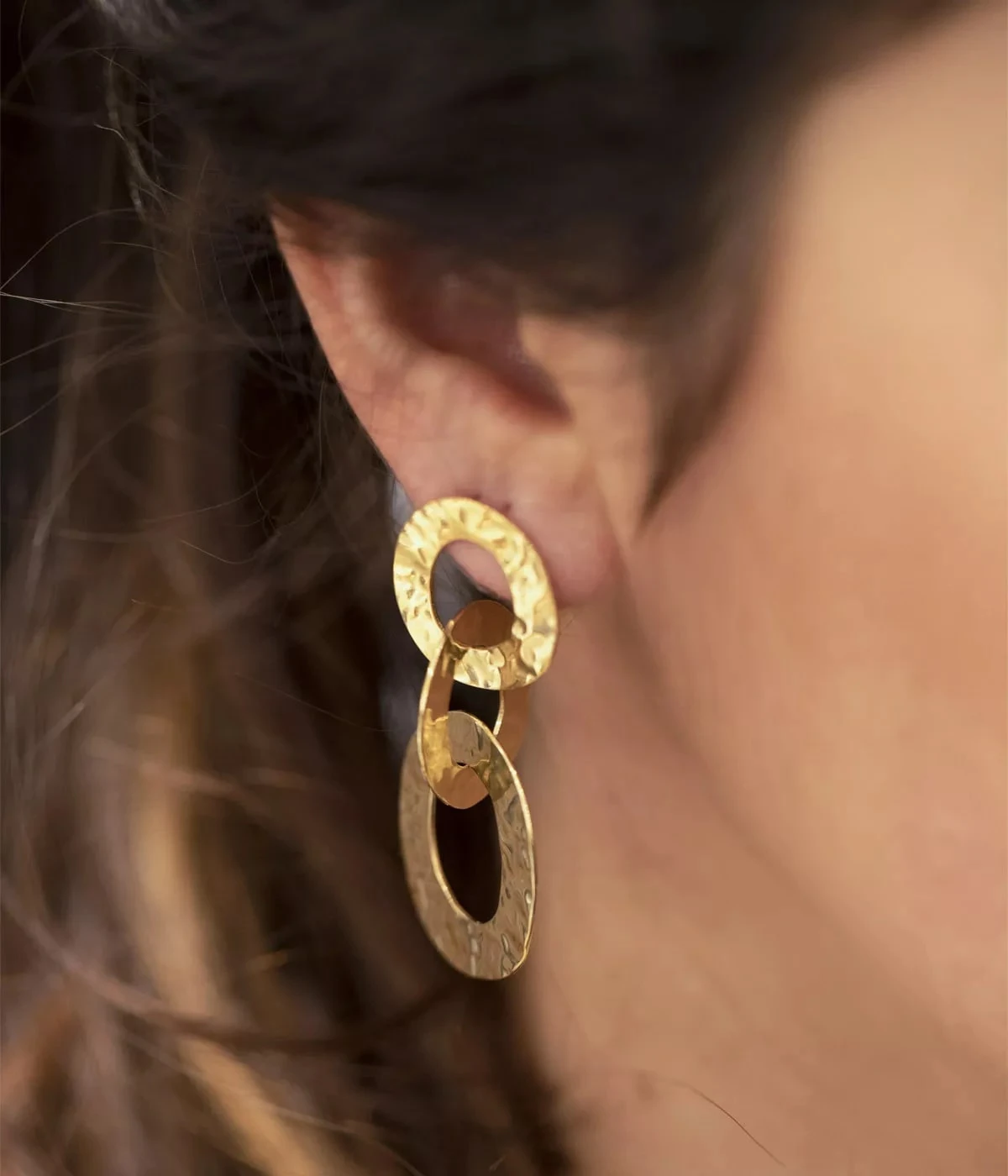 Boucles D'oreilles Rudy (Acier DorĂ©) â Image 2