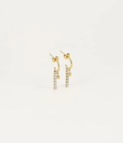 Boucles D'oreilles Simone (Acier Doré)