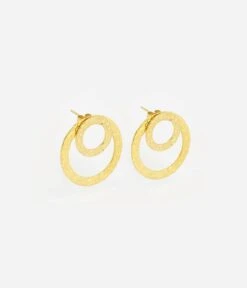 Boucles D'oreilles Vortex (Acier Doré)