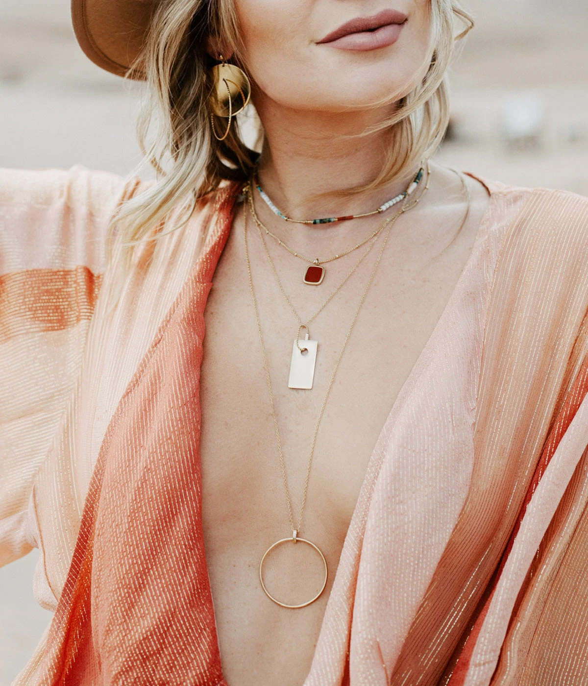 Sautoir Piplette (Acier DorĂ©) â Image 2