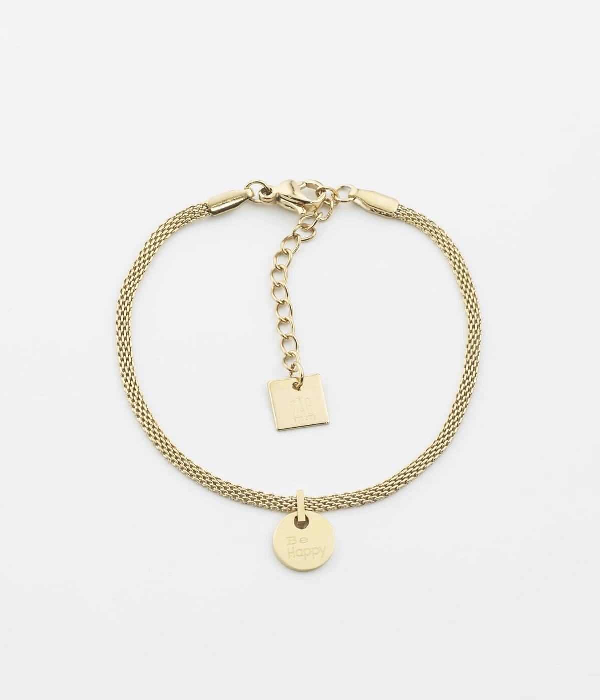 Bracelet Be Happy (Acier Doré)