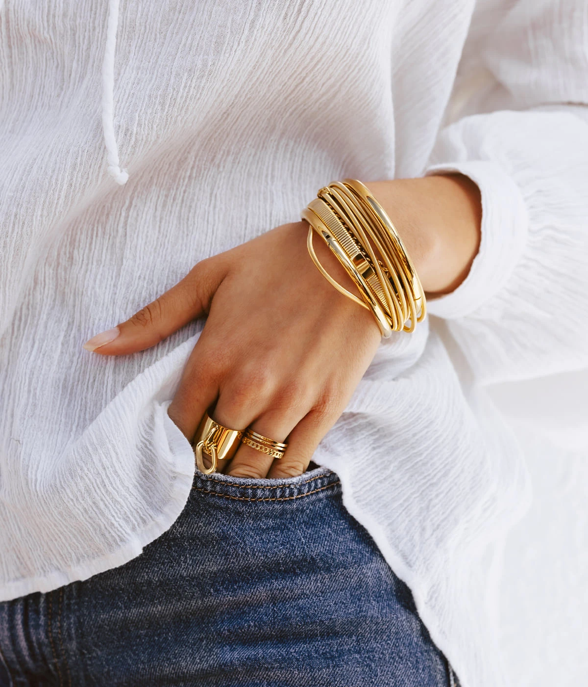 Bracelet Peru (Acier DorĂ©) â Image 5