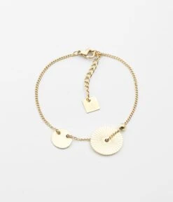 Bracelet Saturne (Acier Doré)