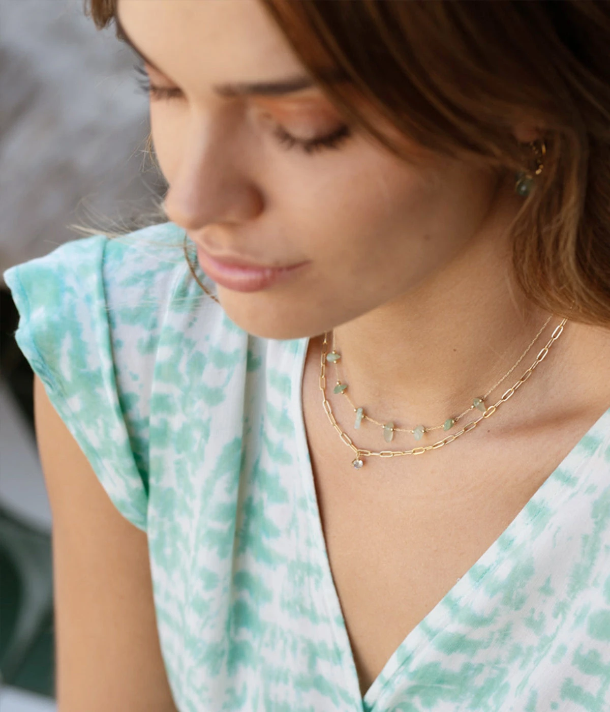 Collier Renée (Acier Doré) – Image 2