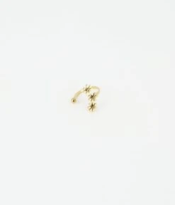 Earcuff Camélia (Acier Doré)