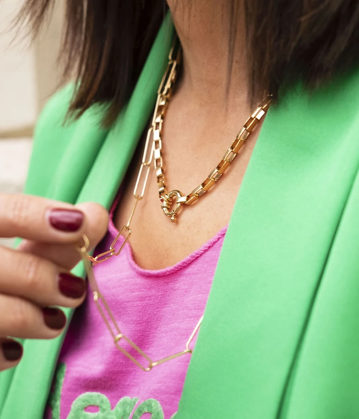 Sautoir Amélie (Acier Doré) – Image 2