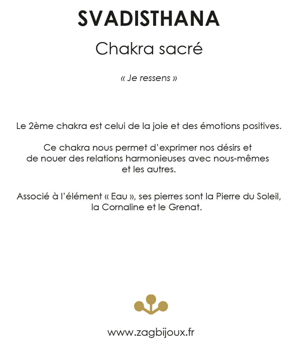 Collier Svadisthana (Acier Doré) – Image 4